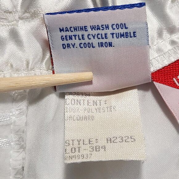 VINTAGE Tail Pleated Tennis Skirt Sz 12 White Raw Edge Appliques Pickleball Golf - Picture 9 of 13